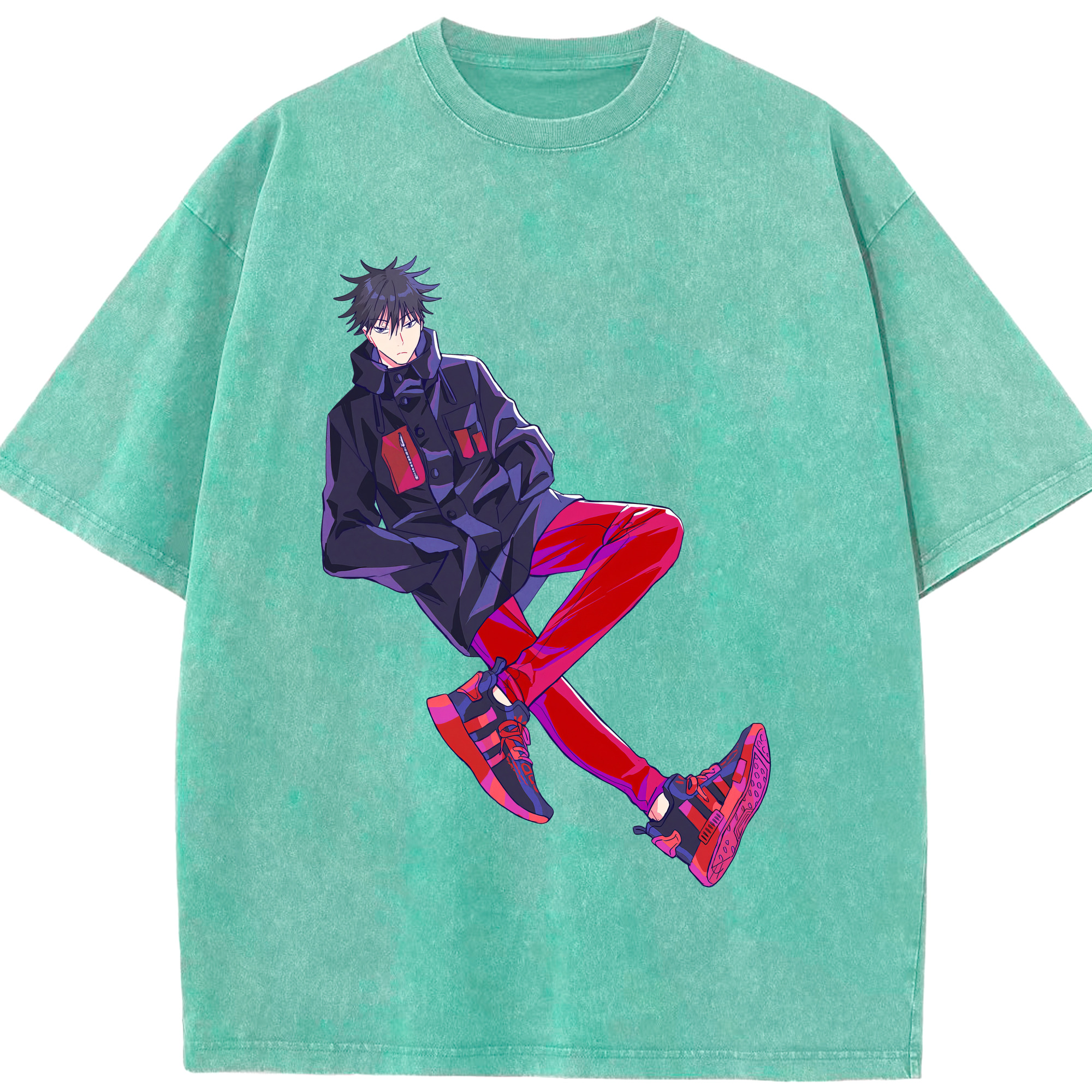 （画像用） 呪術廻戦 Jujutsu Kaisen 綿100% ヴィンテージ風 半袖Tシャツ（フロントプリント）